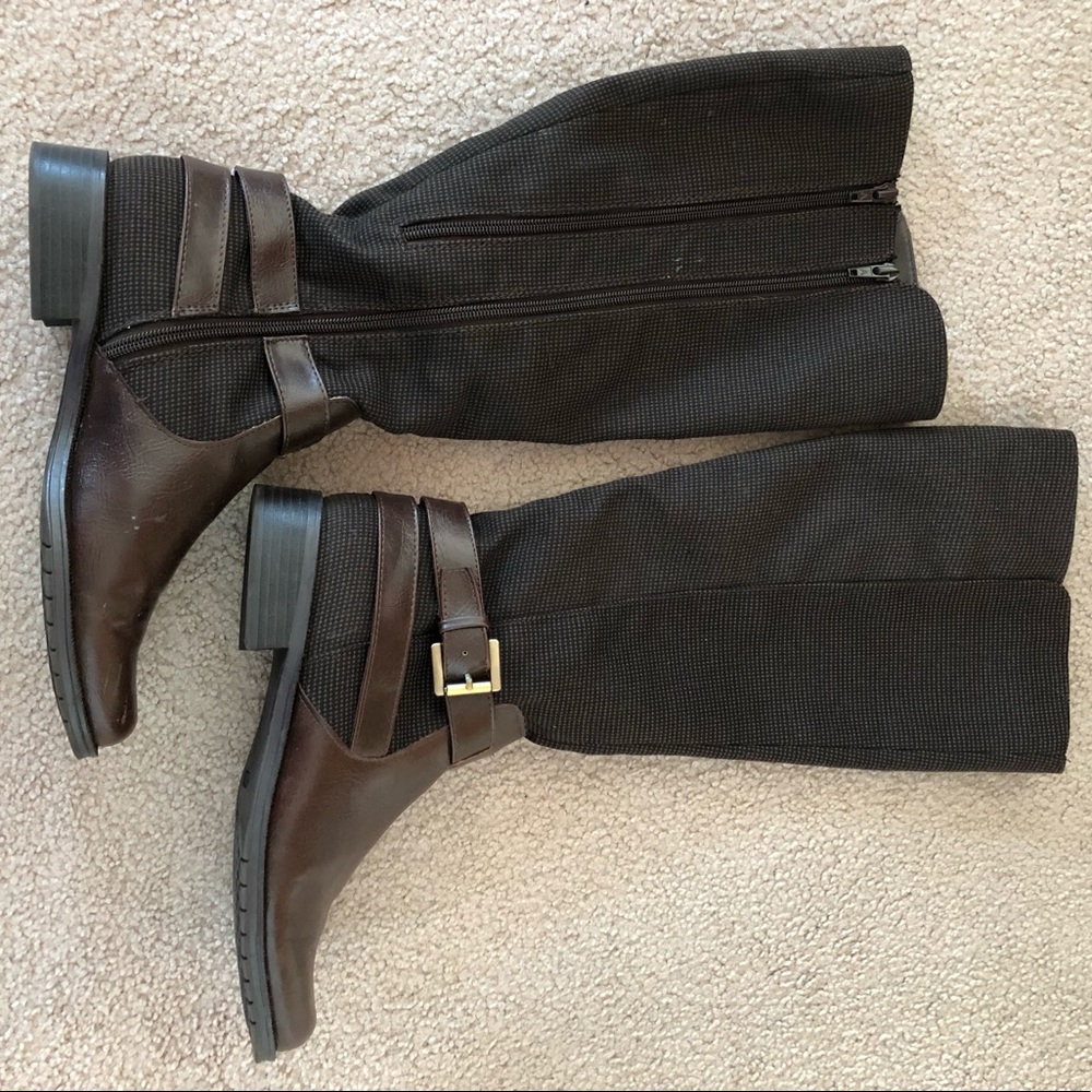 Aerosole Brown Tweed Rider Boots
